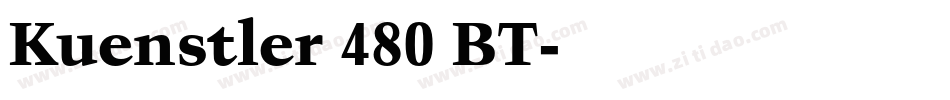 Kuenstler 480 BT字体转换